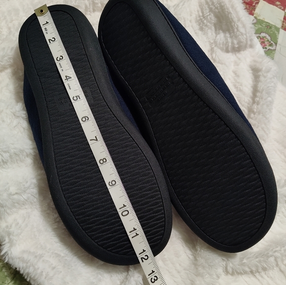 NWT Men's Polar Fleece Navy Blue Slippers, Size XL (13-14) - Picture 6 of 6